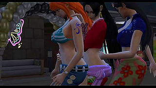 Nami Robin Heat Up With Luscious Seduction Under Boas Spell - One Piece X2