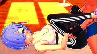 Exhausted Rem Craves but Falls into Hot Hentai Tryst Instead