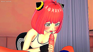 Anya Thirsts for Thick Dick Post-Workout in Horny Hentai Action