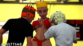 Gym Teachers Busty Blowjob Lesson Ignites Hot Hentai Classroom Romance