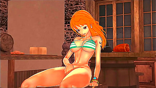 Nami Discovers Forbidden Desires in Pirate Tavern – One Piece Lust Journey
