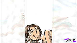 Anime Beauty Lounges on Clouds in Seductive Pose for Heavenly Pleasure