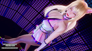 Ahris Sizzling K-Pop Dance Turns X-Rated in Vivid MMD Animation – 4K