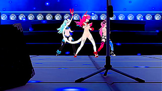 Delta Surrenders to Harem Captains Temptation in Hot Honkai MMD Adventure