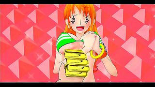 Namis Sultry Skies Adventure in a Tight Green Bikini – One Piece MMD Delight