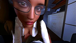 Hot Secretary Tempts Boss in Steamy Office Tryst – 3D Hentai Lust