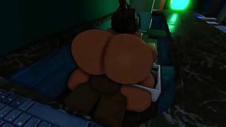 Librarians Steamy Roblox Adventure: Fulfilling Her Big Cock Fantasy