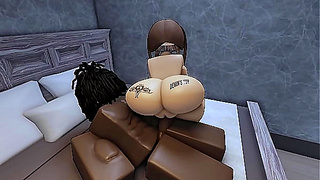 Roblox Babe Pushed to Pleasure in Hot Animated Fantasy Ride