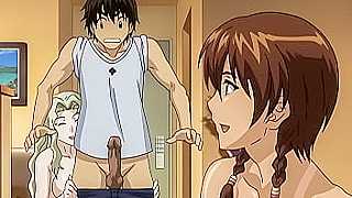 Step Sisters Tempt Their Young StepBrother in Spicy Lesbian Hentai Adventure