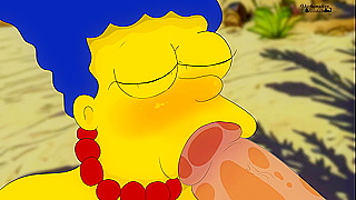 Marge Yields to Desire with Mysterious Lover on Steamy Beach Getaway