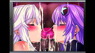 Neptune Tempts Her Rival Beneath the Moonlight in Sensual Hentai Tryst