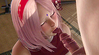 Sakura Enjoys Wild blowjob from Muscular Anime Stallions in Hot Fantasy