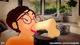 Anime Cutie Gets Covered in Cream by Busty Glasses Gal in Wild Lesbian Tryst