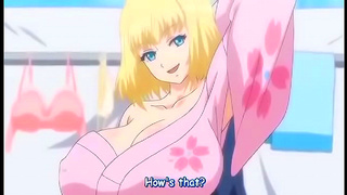 Busty Blonde Hentai Beauty Pleasures Massive Shaft in Steamy Encounter