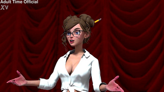 College Coeds Double Penetrated in Steamy Theatre Romance Scene