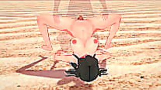 Naughty Nanamis Hot Milf Tits Get Smeared With Cum On The Beach