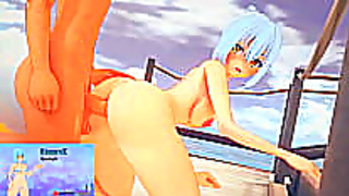 Cute Maiden Takes Dual Domination from Horny Pokemons in Steamy Anal Encounter