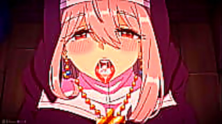 Nun Tempts Fate with Hot Blowjob in Sultry Hentai Fantasy