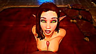 Elf Queen Moans Through Fiery Anal Deepthroat in Stunning 3D Fantasy Sex