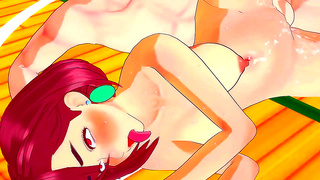 Momo Ayase Rides Wild Wave in Steaming 3D Hentai Deluge