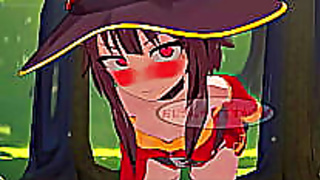 Megumin Treats Her Man to a Fiery Blowjob Adventure in Konosuba Erotic Tale