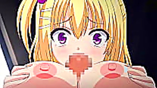 Busty Anime Beauties Seduce Him with Sensual Blowjob Action