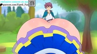 Gorgeous Goddess Mounts Huge Dick in Hot Anime Sex Fantasy