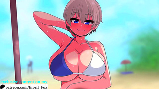 Luscious Anime Babe Gags on Giant Dick Then Gets Pounded Hard in Ass