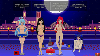 Two Lush Genshin Girls Battle with Busty Blowjobs Leading to Creampied Bliss
