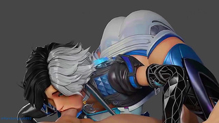 Elven Nun Seduces Slime Friends in Steamy Hentai threesome Fantasy